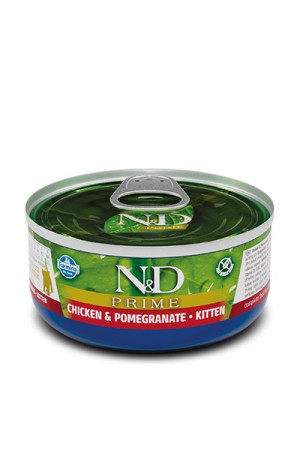 FARMINA N&D Cat Prime Chicken&Pomegranate Kitten - mokré krmivo pro kočky - 70 g