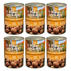 ARQUIVET Čerstvé krůtí masové kuličky - mokré krmivo pro psy - 6x400g