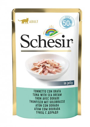 SCHESIR in jelly Tuna with sea bream - mokré krmivo pro kočky - 50 g