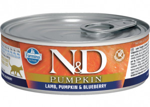 FARMINA N&D Pumpkin Lamb, Pumpkin & Blueberry - vlhké krmivo pro kočky - 70 g