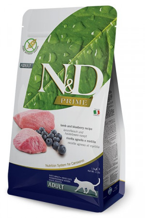 FARMINA N&D Prime Lamb & Blueberry Adult suché krmivo pro kočky - 1,5kg