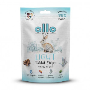 OLLO Air-Dried Light Rabbit strips - pamlsek pro psa - 80g