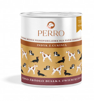PERRO Turkey with zucchini - mokré krmivo pro psy - 850g