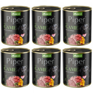 DOLINA NOTECI Piper Animals se zvěřinou a dýní - mokré krmivo pro psy - 6x800g