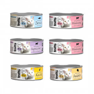 BULTI Mielonka MIX 5 příchutí - mokré krmivo pro kočky - 6x85g