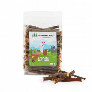 FACTORYHERBS Jabloňové větvičky - pochoutka pro hlodavce a králíky - 150 g
