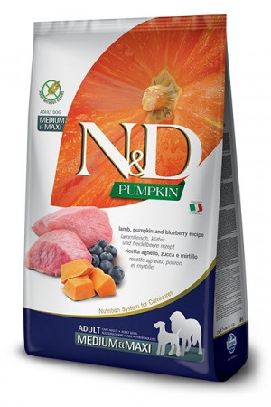 FARMINA N&D Pumpkin Lamb & Blueberry Adult Medium & Maxi suché krmivo pro psy - 12 kg