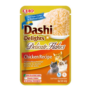 INABA CAT Dashi Delights Jemné vločky kuřete - pochoutka pro kočky - 40g