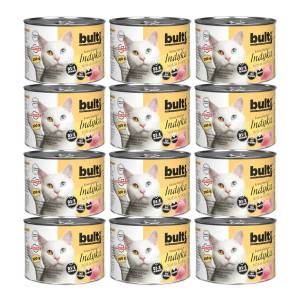 BULTI Rich in turkey - mokré krmivo pro kočky - 12x200g