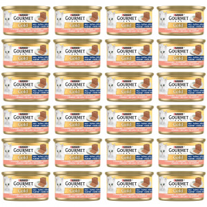PURINA Gourmet Gold Mousse with salmon - mokré krmivo pro kočky - 24x85g