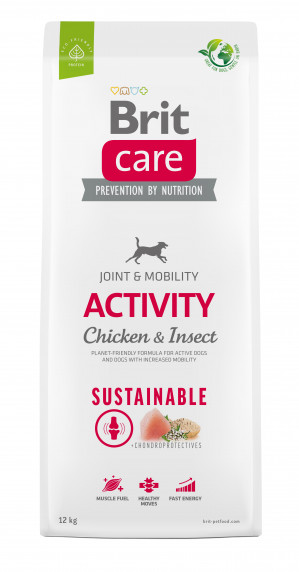 BRIT Care Dog Sustainable Activity Chicken & Insect - suché krmivo pro psy - 12kg