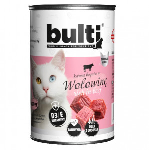 BULTI Rich in beef - mokré krmivo pro kočky - 400g