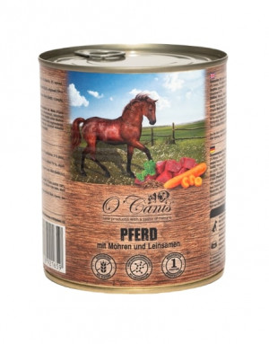O'CANIS konzerva pro psy - vlhké krmivo - koňské maso s bramborem - 800 g
