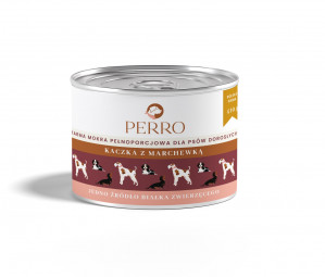 PERRO Duck with carrot - mokré krmivo pro psy - 410g
