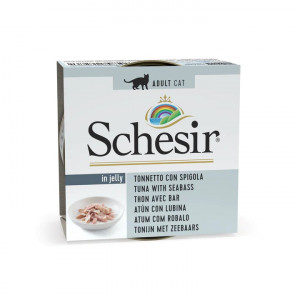 SCHESIR in jelly Tuna with sea bass - mokré krmivo pro kočky - 85 g