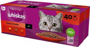 WHISKAS Classic Meals Mix - mokré krmivo pro kočky - 40x85g