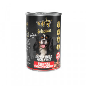 TUF TUF Selection Meat pieces with beef and rumen - vlhké krmivo pro psy - 415g