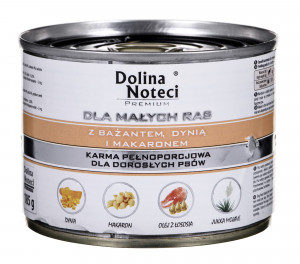DOLINA NOTECI Premium Pheasant, pumpkin and pasta - Mokré krmivo pro psy - 185 g