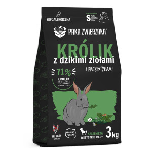 PAKA ZWIERZAKA Puppy Rabbit with wild herbs S - suché krmivo pro psy - 3kg