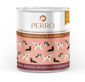 PERRO Junior Pork with carrot - mokré krmivo pro psy - 850g
