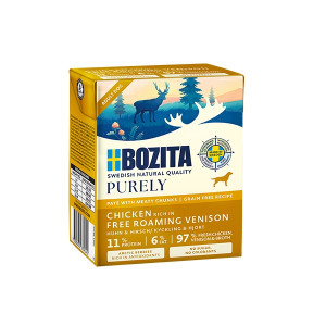 BOZITA Purely Paté Duoprotein Chicken and venison - vlhké krmivo pro psy - 370g