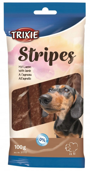 TRIXIE Stripes s jehněčím masem - pochoutka pro psy - 100g