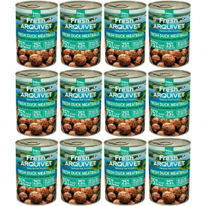 ARQUIVET Čerstvé masové kuličky s kachním batátem a pomerančem - vlhké krmivo pro psy - 12x400g