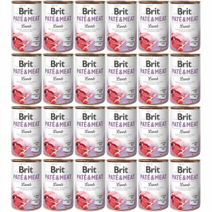 BRIT Paté & Meat Lamb - vlhké krmivo pro psy - 24x400g