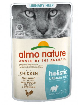 ALMO NATURE Holistic Urinary help - vlhké krmivo pro dospělé kočky s kuřecím masem - 70g 