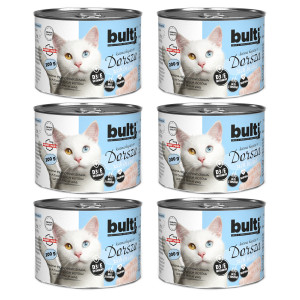 BULTI Rich in cod - mokré krmivo pro kočky - 6x200g