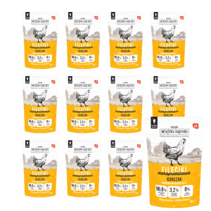 WIEJSKA ZAGRODA Kuřecí Monoproteinové Filety – mokré krmivo pro kočky – 12x85g