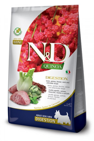 FARMINA N&D Quinoa Dog Digestion Lamb Adult Mini - suché krmivo pro psy - 2.5 kg
