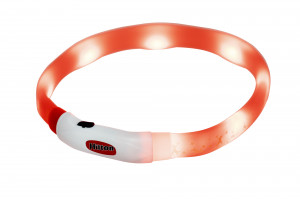 HILTON LED silikonový 1,4x0,8x40 cm s USB - obojek pro psy 