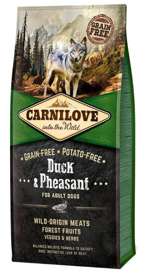 CARNILOVE Adult Duck & Pheasant - suché krmivo pro psy - 12kg