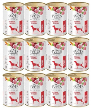 4VETS Natural Renal - mokré krmivo pro psy - 12x400g