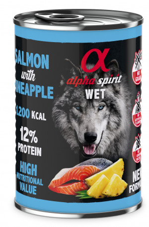 ALPHA SPIRIT WET Losos s ananasem - mokré krmivo pro psy - 400g