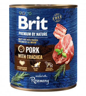 BRIT Premium by nature Pork with Trachea - vlhké krmivo pro psy - 800g