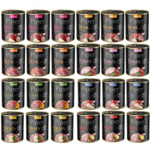 DOLINA NOTECI Piper Animals Mix příchutí - mokré krmivo pro psy - 24x800g