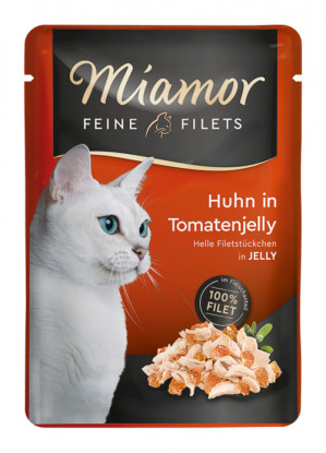 MIAMOR Feine Filets kuře v rajčatovém želé - mokré krmivo pro kočky - 100g