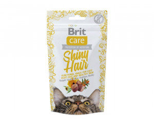 Brit Care Cat Snack SHINY Hair - pamlsek pro kočky - 50 g