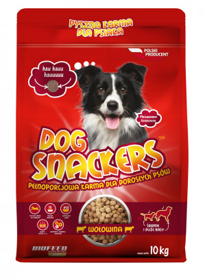 BIOFEED Dog Snackers Adult medium & large Beef - suché krmivo pro psy - 10kg
