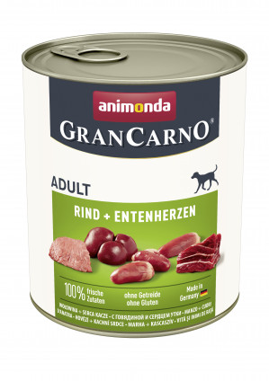 ANIMONDA GranCarno Adult Beef and duck hearts - mokré krmivo pro psy - 400g