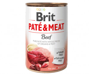 BRIT Paté & Meat s hovězím masem - mokré krmivo pro psy - 400 g