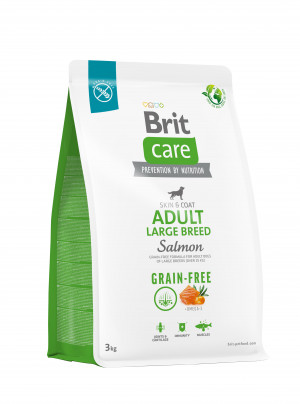 Suché krmivo pro dospělé psy velkých plemen - BRIT Care Grain-free Adult Salmon- 3 kg