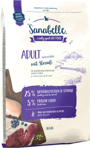 BOSCH Sanabelle Adult Ostrich - suché krmivo pro kočky - 10kg