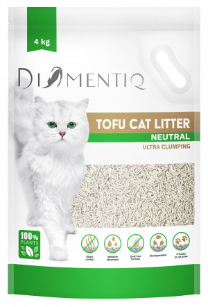 DIAMENTIQ Tofu Neutral Ultra clumping - rostlinné stelivo - 4kg