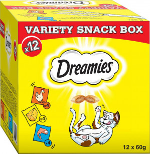DREAMIES Variety Snack Box - pamlsek pro kočky - 12x60 g