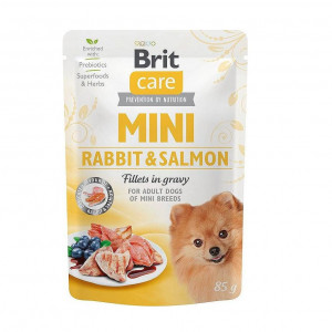 BRIT Care Mini Rabbit&Salmon - vlhké krmivo pro psy - 85g