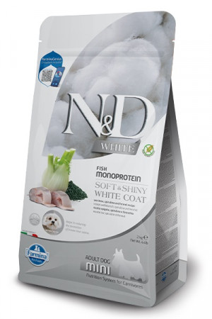 FARMINA N&D Sea Bass, Spirulina and Fennel Adult Mini - suché krmivo pro psy - 2 kg