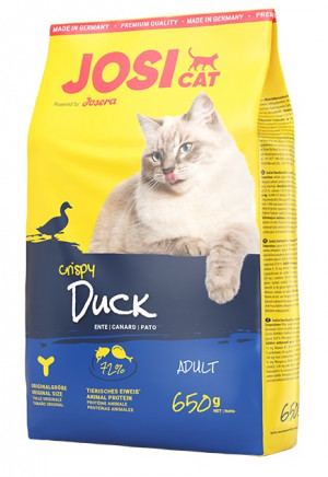 JOSERA JosiCat Crispy Duck - suché krmivo pro kočky - 650 g 